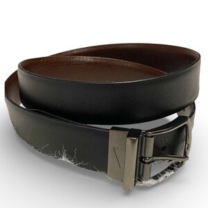 Nike Mens Genuine Leather Brown & Black Reversible Belt Size 38 Casual Dress